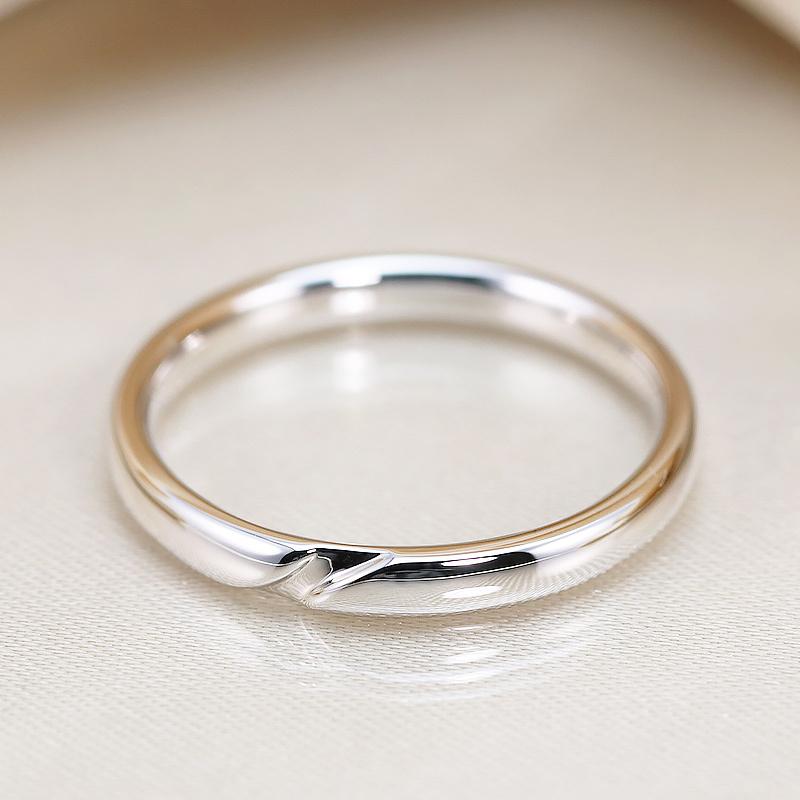 結婚指輪 プラチナ pt950 指輪 マリッジリング ストレート 内甲丸  刻印・シークレットストーン無料 FourLovers Cuore メンズの画像