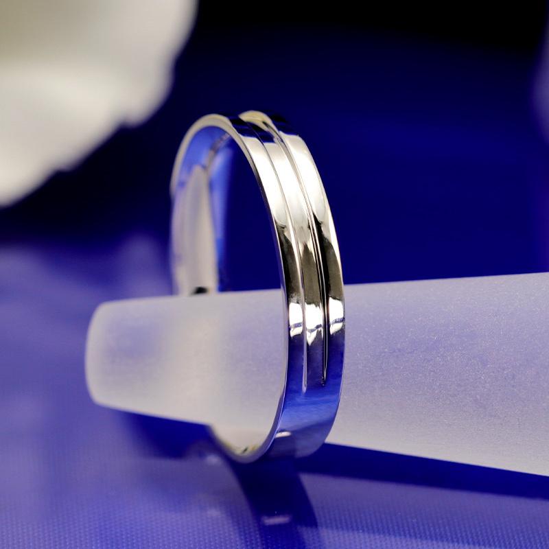 結婚指輪 プラチナ pt950 指輪  マリッジリング 刻印・シークレットストーン無料 FourLovers Avenir メンズの画像