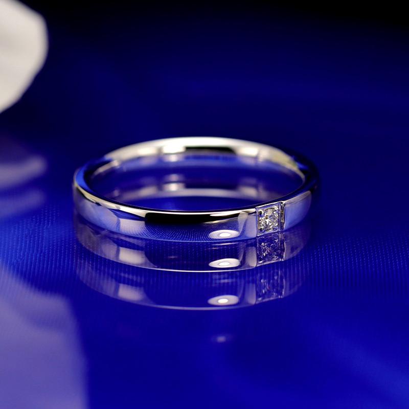 結婚指輪 ダイヤモンド プラチナ pt950 ダイヤ 指輪 内甲丸 マリッジリング 刻印・シークレットストーン無料 FourLovers Pianoの画像