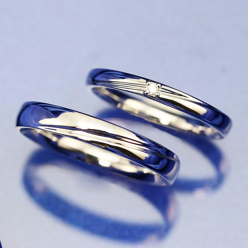 結婚指輪 プラチナ pt950 指輪  内甲丸 マリッジリング 刻印・シークレットストーン無料 FourLovers Sogno メンズの画像