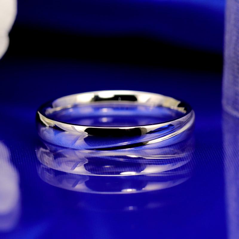 結婚指輪 プラチナ pt950 指輪  内甲丸 マリッジリング 刻印・シークレットストーン無料 FourLovers Sogno メンズの画像