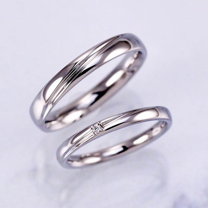 結婚指輪 プラチナ pt950 指輪  内甲丸 マリッジリング 刻印・シークレットストーン無料 FourLovers Sogno メンズの画像