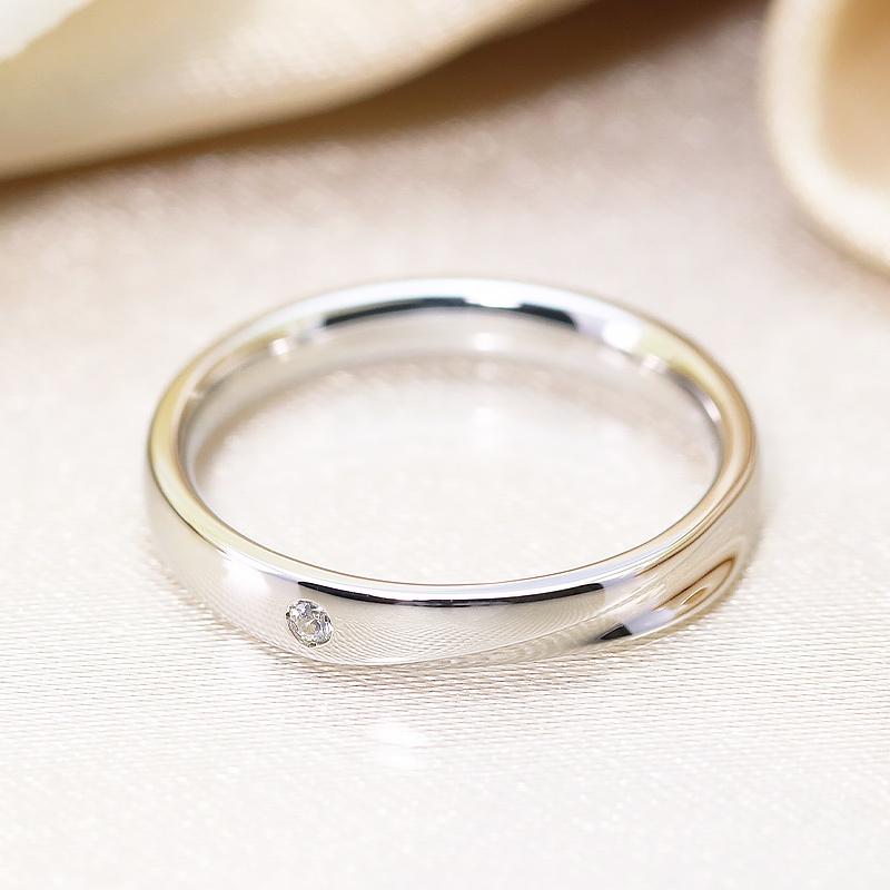 結婚指輪 ダイヤモンド プラチナ pt950 ダイヤ 指輪  マリッジリング 刻印・シークレットストーン無料 FourLovers Bonheurの画像