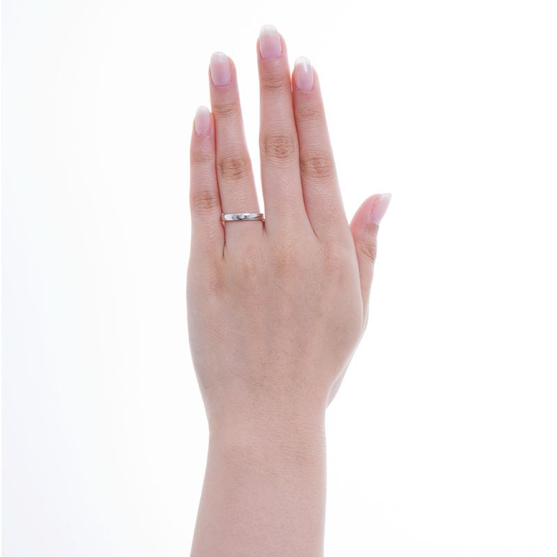 結婚指輪 ダイヤモンド プラチナ pt950 ダイヤ 指輪  マリッジリング 刻印・シークレットストーン無料 FourLovers Bonheurの画像