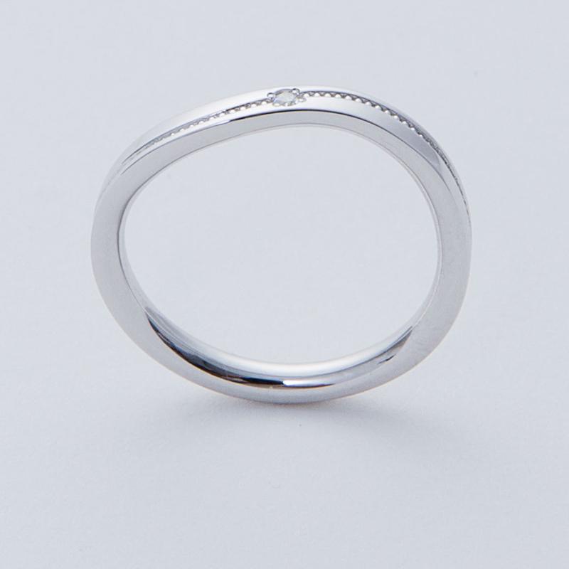 結婚指輪 ダイヤモンド プラチナ pt950 ダイヤ 指輪  マリッジリング 刻印・シークレットストーン無料 FourLovers Meteoreの画像