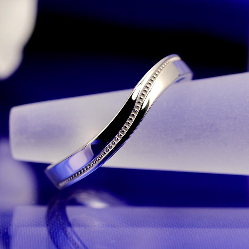 結婚指輪 プラチナ pt950 指輪  マリッジリング 刻印・シークレットストーン無料 FourLovers Meteore メンズの画像