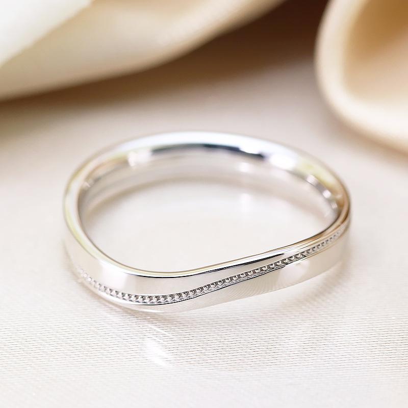 結婚指輪 プラチナ pt950 指輪  マリッジリング 刻印・シークレットストーン無料 FourLovers Meteore メンズの画像