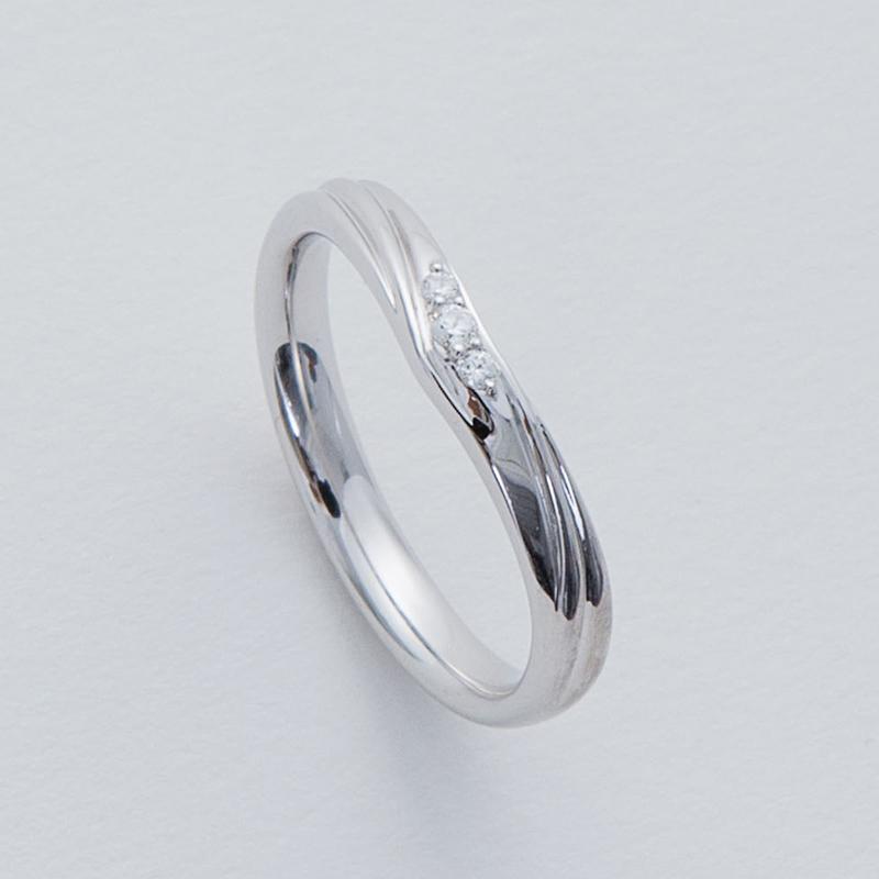 結婚指輪 ダイヤモンド プラチナ pt950 ダイヤ 指輪  マリッジリング 刻印・シークレットストーン無料 FourLovers Minamoの画像