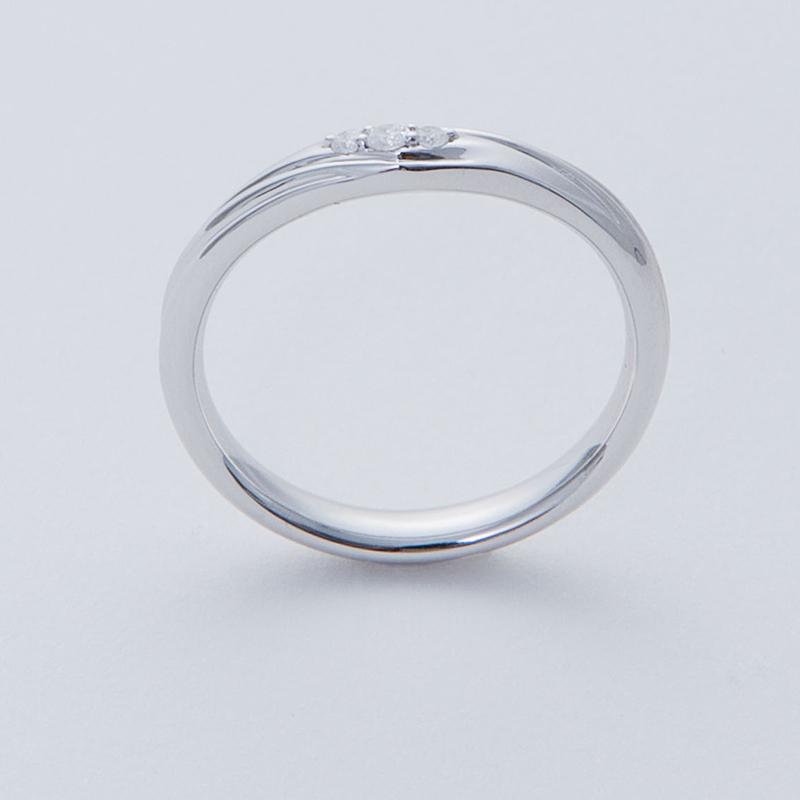 結婚指輪 ダイヤモンド プラチナ pt950 ダイヤ 指輪  マリッジリング 刻印・シークレットストーン無料 FourLovers Minamoの画像