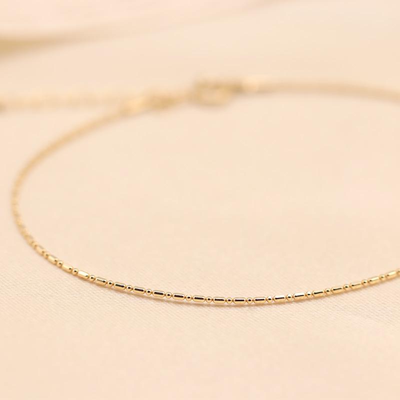 K18 YG イエローゴールド ブレスレット ゴールド 18金 18k プレゼント ギフト アジャスター付き 長さ調節 形状記憶 ボールチェーン デザインの画像
