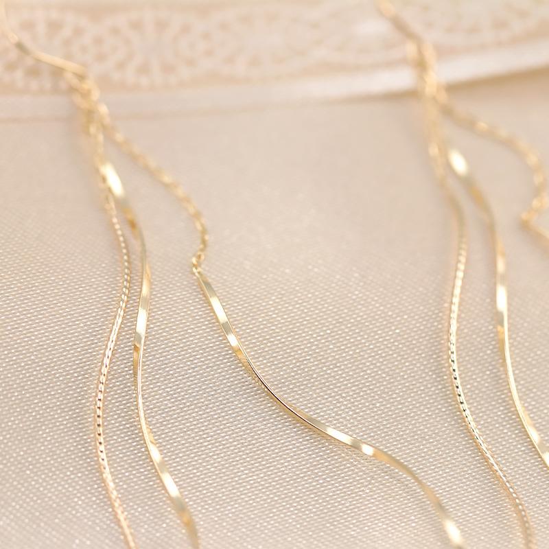 Jeweluce（ジュエルーチェ） K10 YG イエローゴールド ロング ピアス