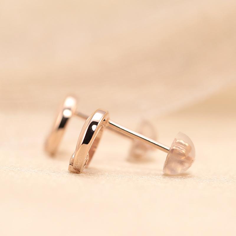 K10 YG/PG ダイヤモンド 0.06ctUP【Hカラークラス/SIクラス】 ピアス 月 星 ゴールド 10金 プレゼント ギフト K10 キャッチ シリコンの画像