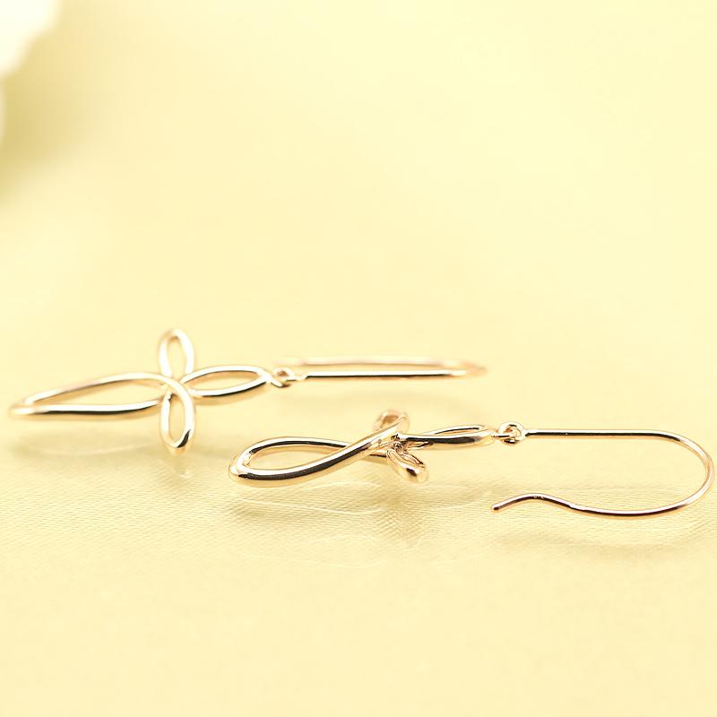 未使用に近い】K18YG & K18WG クロス 十字架 ピアス 18金 刻印あり