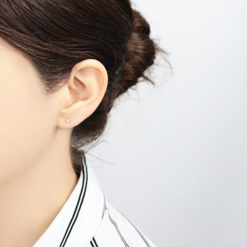 Jeweluce（ジュエルーチェ） ☆PT1000 ダイヤモンドピアス 0.1ct 【H