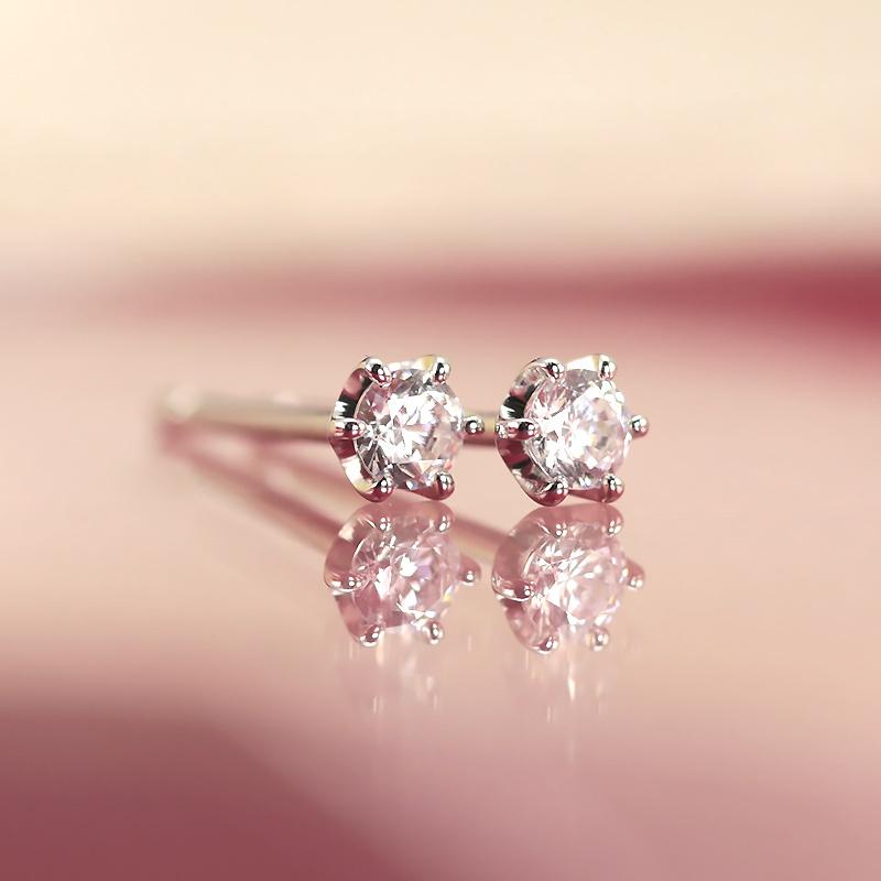 Jeweluce ☆PT1000 ダイヤモンドピアス 0.1ct 【Hカラー・SI