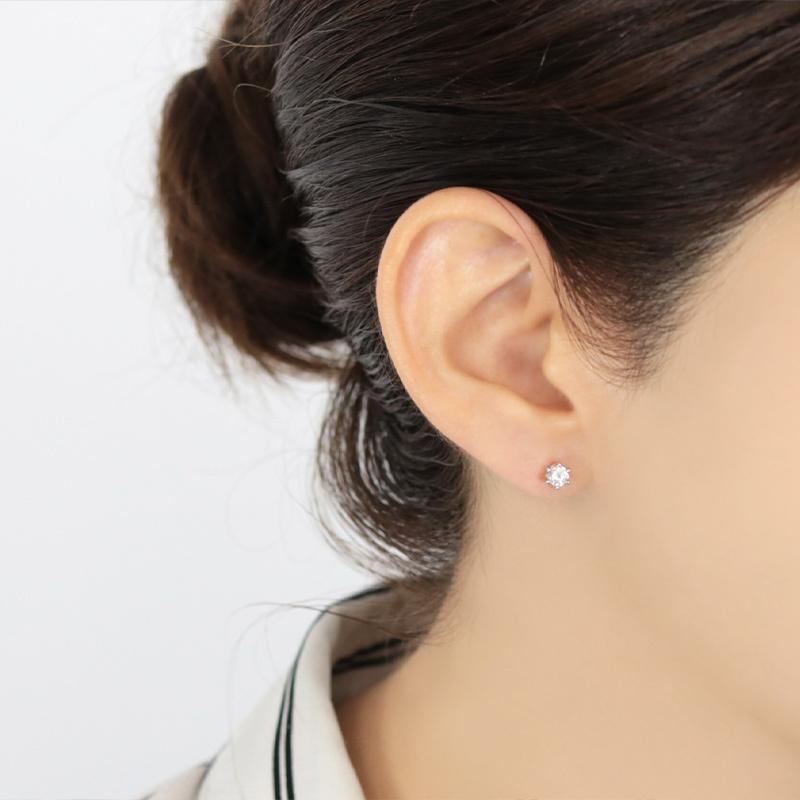 Jeweluce PT1000 ダイヤモンドピアス 0.35ct Hカラー SIクラス 純  