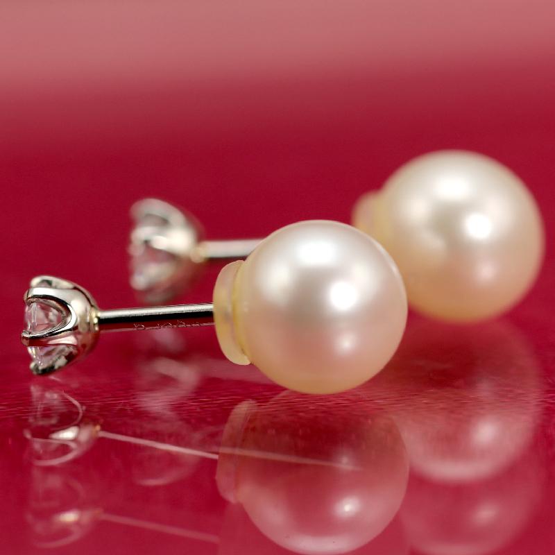 ダイヤモンド スタッド ピアス【Fカラー VS VG クラス】純プラチナ pt1000 0.2ct パールキャッチ付 アレルギーフリーの画像