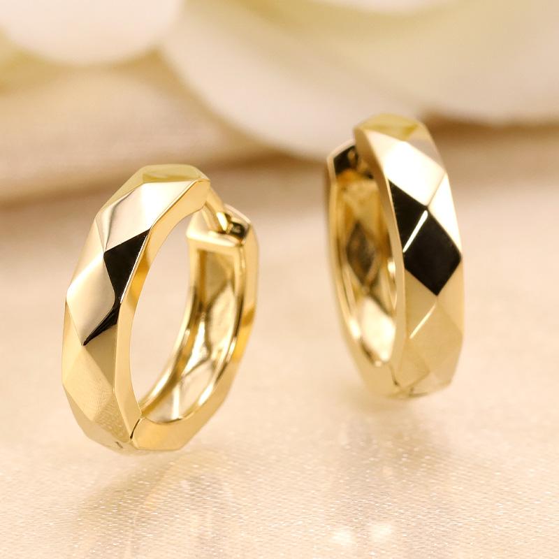 Jeweluce（ジュエルーチェ） K10/K18 YG/PG/WG 中折れ式 フープピアス 