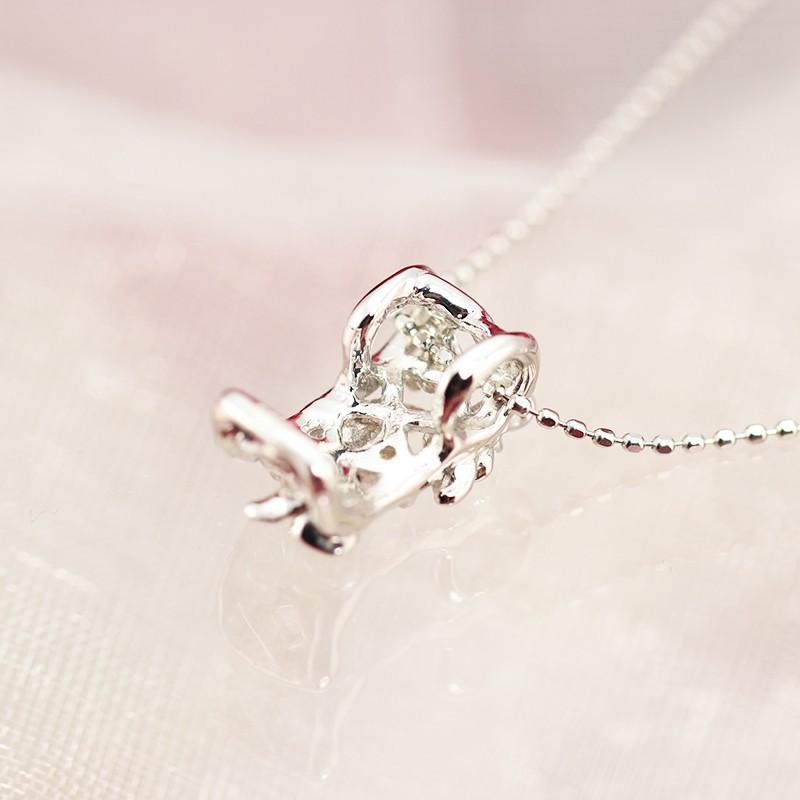Pt900/K18 YG/PG/WG【0.13ct】ダイヤモンド ペンダント バラ 薔薇 ローズ アンティーク k18 PT プラチナ ゴールド  jdp0013の画像