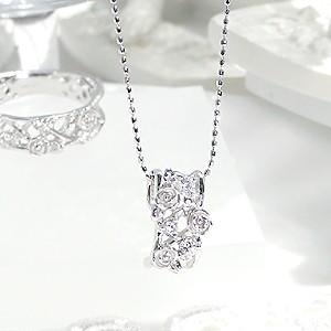 Pt900/K18 YG/PG/WG【0.13ct】ダイヤモンド ペンダント バラ 薔薇 ローズ アンティーク k18 PT プラチナ ゴールド  jdp0013の画像