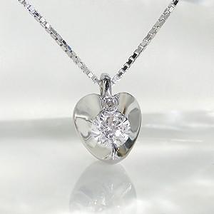 K18WG【0.15ct】ダイヤモンド ペンダント ハートモチーフ 定番 2石 k18 大粒 ゴールド  jdp0021【Hカラークラス・SIクラス】の画像