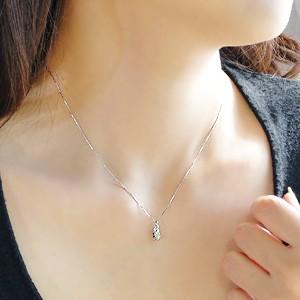 K18WG【0.15ct】ダイヤモンド ペンダント ドロップ しずく k18  【Hカラークラス・SIクラス】ホワイトゴールド  jdp0026の画像