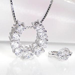 PT900【0.60ct】ダイヤモンド ペンダント pt900 プラチナ 馬蹄 一粒 3WAY Hカラークラス/SIクラス jdp0028の画像