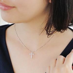 PT900【0.50ct】ダイヤモンド ペンダント pt900 プラチナ クロスモチーフ Hカラークラス/SIクラス 人気 定番 0.5カラット jdp0030の画像