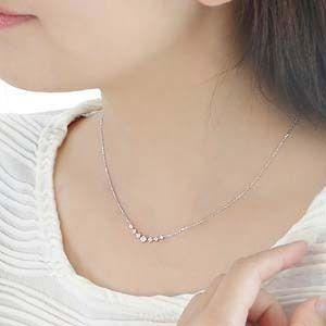 K18 ダイヤモンド　ラインネックレス　0.3カラット 0173dal.jpg