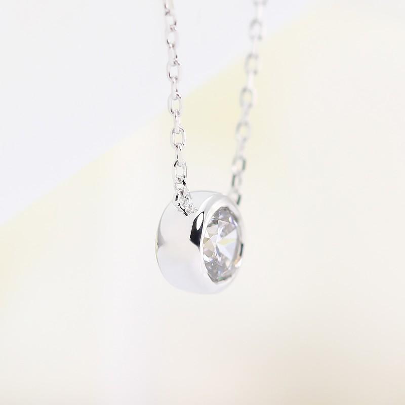 K18 WG/PG/YG 【0.30ct】ゴールド ダイヤモンド ペンダント 誕生石 4月 一粒 大粒 0.3ct 選べるカラーの画像