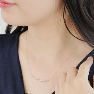 K18PG【0.35ct】蜂蜜色したダイヤモンド ラインペンダント ハニーブラウン ダイヤ ラインネックレス jdp0045の画像