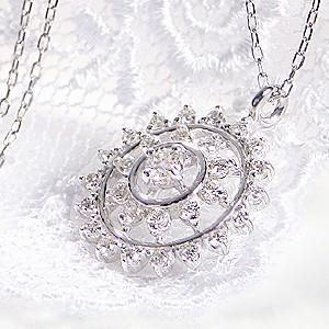 Jeweluce K18WG/PG/YG 【0.30ct】サンフラワー ペンダント  