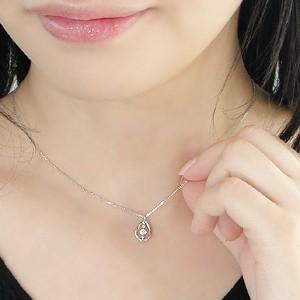 K18WG PG YG 【0.10ct】ゴールド ダイヤモンド ダイヤ ネックレス ペンダント 雫 メビウスの輪 無限 メビウス 涙 0.1ct jdp0064の画像