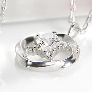 K18WG YG PG 【0.10ct】ゴールド ダイヤモンド ダイヤ ネックレス ペンダント メビウス メビウスの輪 無限 0.1ct jdp0065の画像