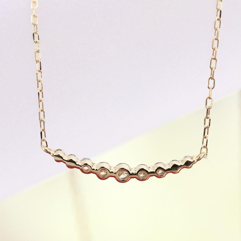 Jeweluce K18 WG/PG ダイヤモンド【0.10ct】ダイヤ ネックレス Jeweluce K18 WG/PG ダイヤモンド【0.10ct】ダイヤ ネックレス