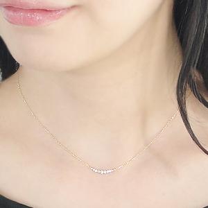 Jeweluce K10 YG WG PG ゴールド ダイヤモンド ダイヤ ネックレス  