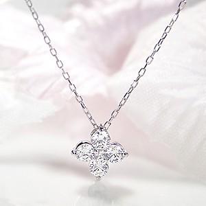 pt900 プラチナ ダイヤモンド ダイヤ ネックレス ペンダント フラワー 花 Hカラー SIクラス 0.30ct jdp0079の画像
