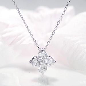 pt900 プラチナ ダイヤモンド ダイヤ ネックレス ペンダント フラワー 花 Hカラー SIクラス 0.50ct jdp0081の画像