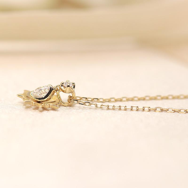 K18YG/WG/PG ダイヤモンド 0.1ct 【Hカラークラス/SIクラス】ペンダント ネックレス 18金 ゴールド 3カラー ギフト プレゼントの画像