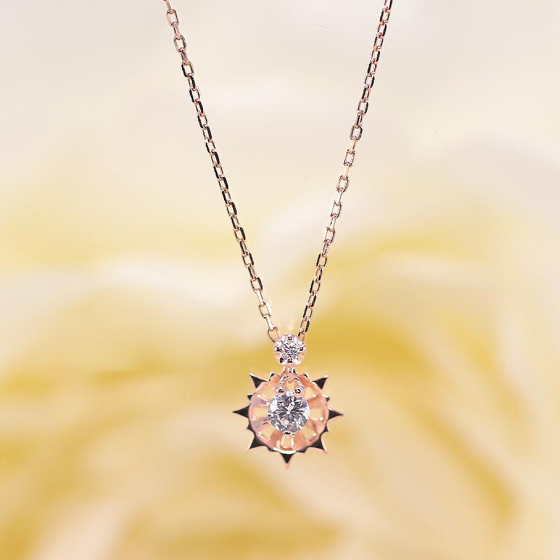 K18YG/WG/PG ダイヤモンド 0.1ct 【Hカラークラス/SIクラス】ペンダント ネックレス 18金 ゴールド 3カラー ギフト プレゼントの画像