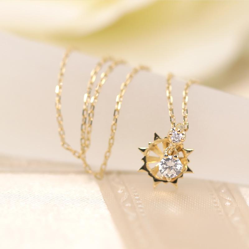 K18YG/WG/PG ダイヤモンド 0.1ct 【Hカラークラス/SIクラス】ペンダント ネックレス 18金 ゴールド 3カラー ギフト プレゼントの画像