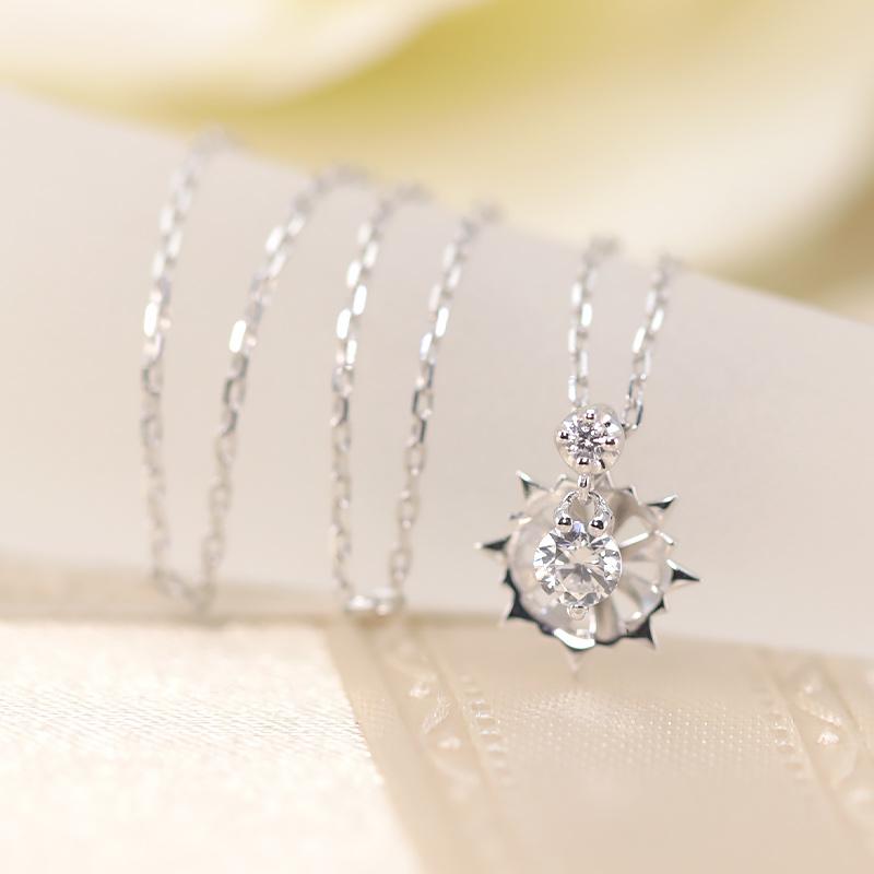 K18YG/WG/PG ダイヤモンド 0.1ct 【Hカラークラス/SIクラス】ペンダント ネックレス 18金 ゴールド 3カラー ギフト プレゼントの画像