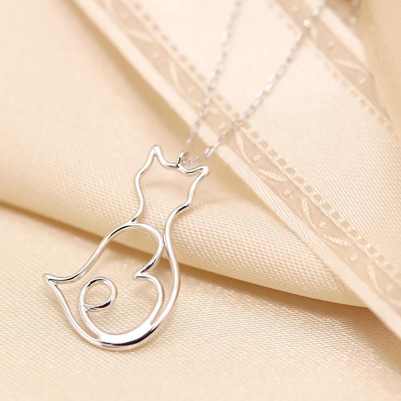 Jeweluce K18 YG/WG/PG 猫 モチーフ ペンダント ネックレス ゴールド  