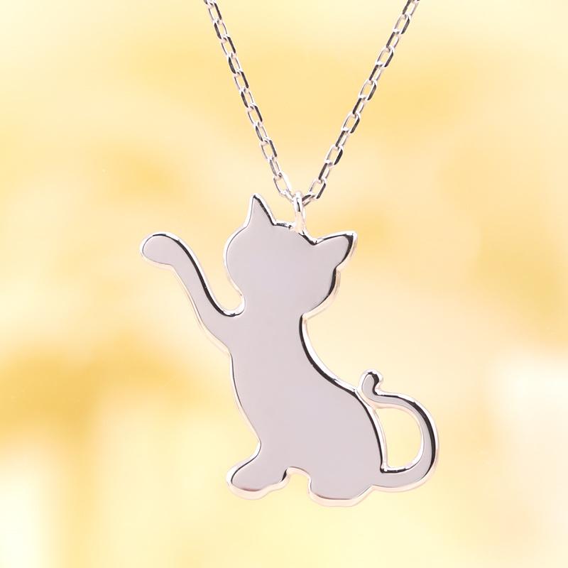 Jeweluce（ジュエルーチェ） K18 YG/WG/PG 猫 モチーフ ペンダント