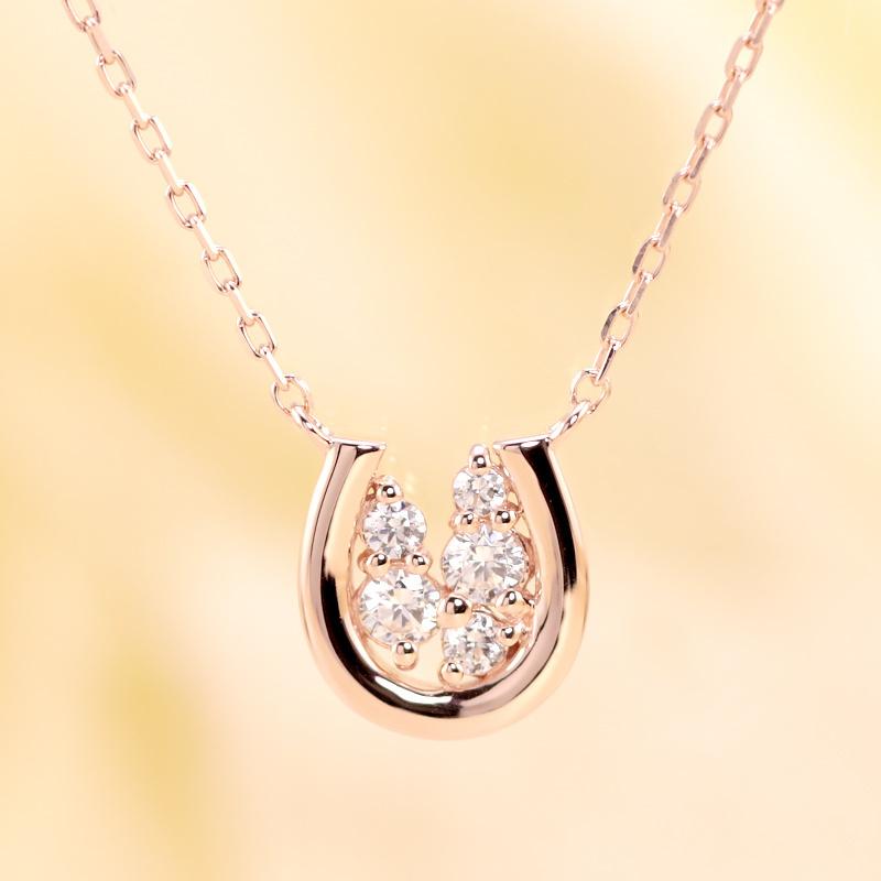 Jeweluce（ジュエルーチェ） K18 YG/WG/PG ダイヤモンド 0.1ct 馬蹄