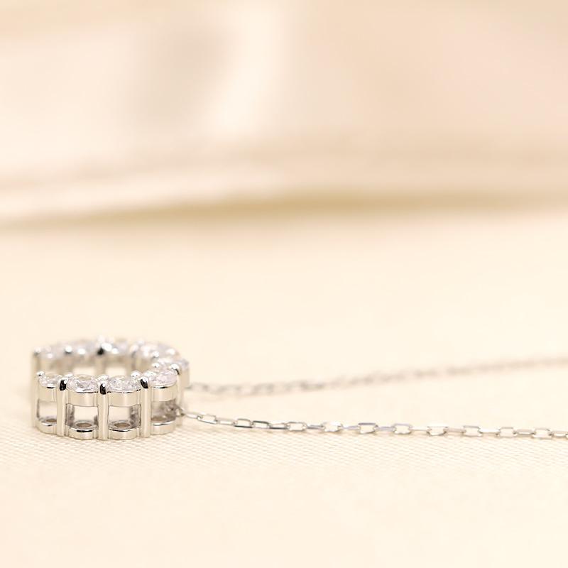 K18 YG/WG/PG ダイヤモンド 0.25ct 馬蹄 ペンダント ネックレス ダイヤ ゴールド 18金 カラーは選べる プレゼント ギフト 記念日 クリスマス ホースシューの画像