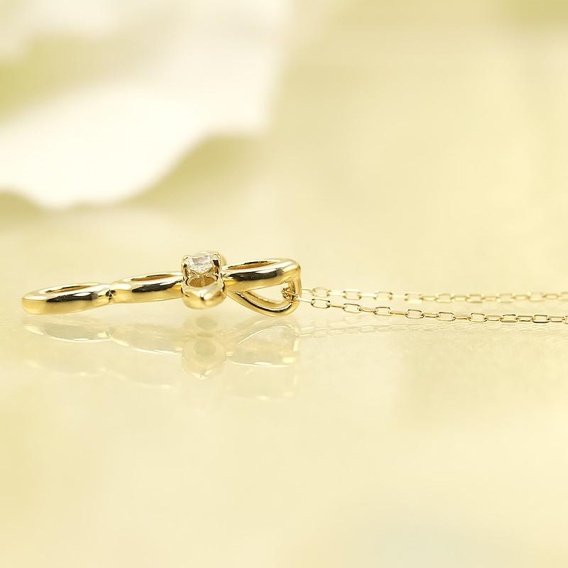 K10 YG/WG/PG ダイヤモンド 0.05ct クロス ペンダント ネックレス ダイヤ ゴールド 10金 カラーは選べる プレゼント ギフト 記念日 クリスマス お守りの画像