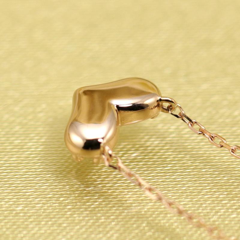 K18 YG/WG/PG ダイヤモンド 3p 0.18ct Hカラークラス/SIクラス ハート モチーフ ペンダント ネックレス ダイヤ ゴールド 18金 カラーは選べる プレゼント 記念日の画像