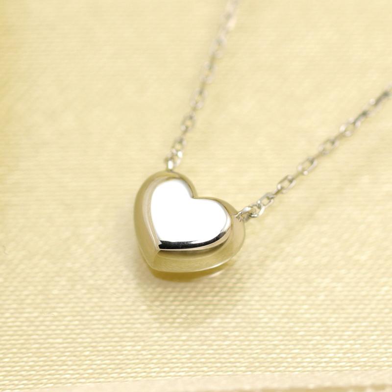 K18 YG/WG/PG ダイヤモンド 1pcs 0.06ct Hカラークラス/SIクラス ハート カップ ペンダント ネックレス ダイヤ ゴールド 18金 カラーは選べる プレゼント 記念日の画像