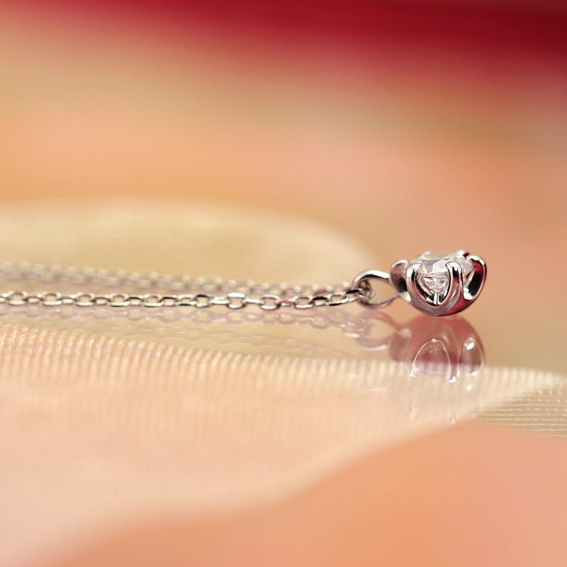 K18 YG/WG/PG ダイヤモンド 0.18ct【Hカラー/SIクラス】ペンダント ネックレス ダイヤ ゴールド 18金 カラーは選べる プレゼント 記念日の画像